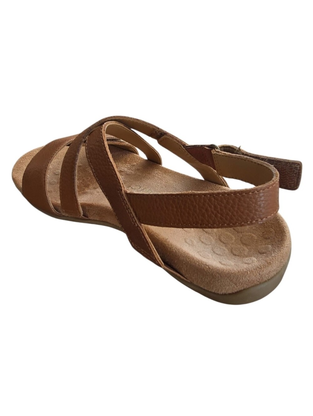 Vionic Raya Adjustable Leather Slingback Sandals - Picture 2 of 5